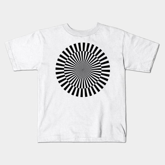 Hypno Op Art Kids T-Shirt by n23tees